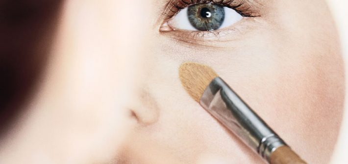 applying makeup